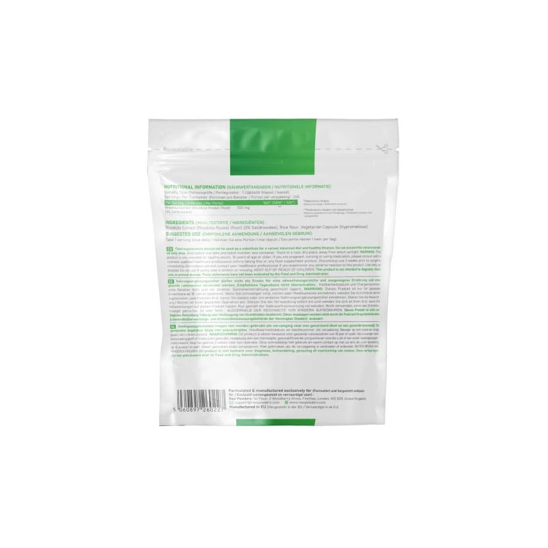 Ingrijire personala si Cosmetice - Sanatate si wellness - Suplimente alimentare - Vitamine si minerale - Raw Powders Rhodiola Rosea Extract 500mg - 240 Capsule - Infinity.ro