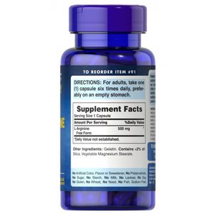 Puritan Pride L-Arginine 500 mg - 100 Capsule