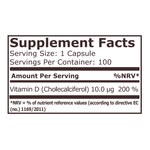 Ingrijire personala si Cosmetice - Sanatate si wellness - Suplimente alimentare - Vitamine si minerale - Pure Nutrition USA Vitamina D3, 400 IU - 100 Capsule - Infinity.ro