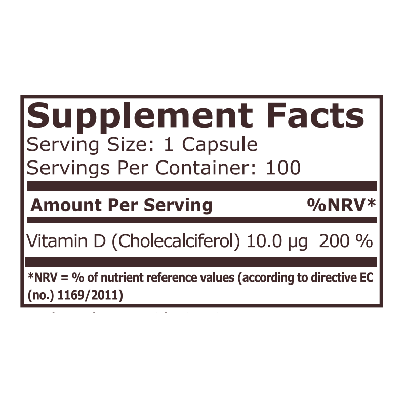 Ingrijire personala si Cosmetice - Sanatate si wellness - Suplimente alimentare - Vitamine si minerale - Pure Nutrition USA Vitamina D3, 400 IU - 100 Capsule - Infinity.ro