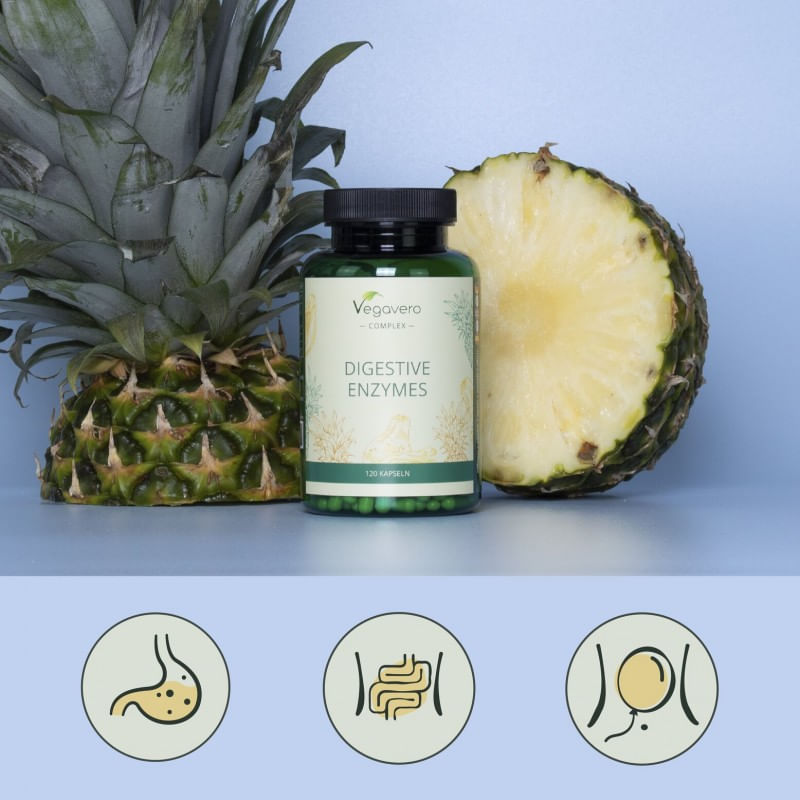 Ingrijire personala si Cosmetice - Sanatate si wellness - Suplimente alimentare - Vitamine si minerale - Vegavero Digestive Enzymes Complex, 120 Capsule (Complex de enzime digestive) - Infinity.ro