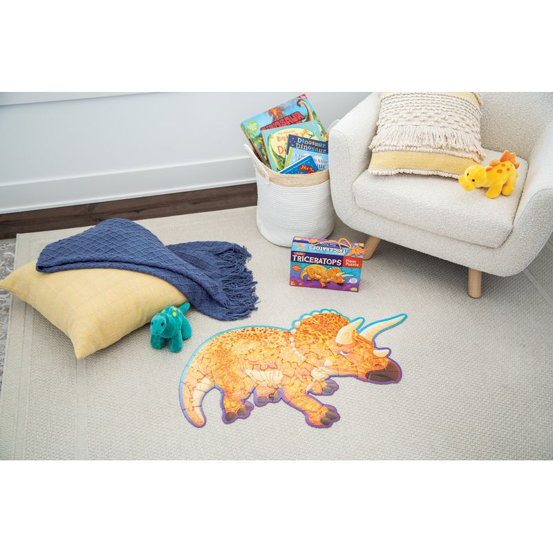Jucarii, Copii si Bebe - Jucarii si jocuri - Jocuri si puzzle - Puzzle - Puzzle de podea in forma de triceratop, Triceratops Floor Puzzle - Infinity.ro