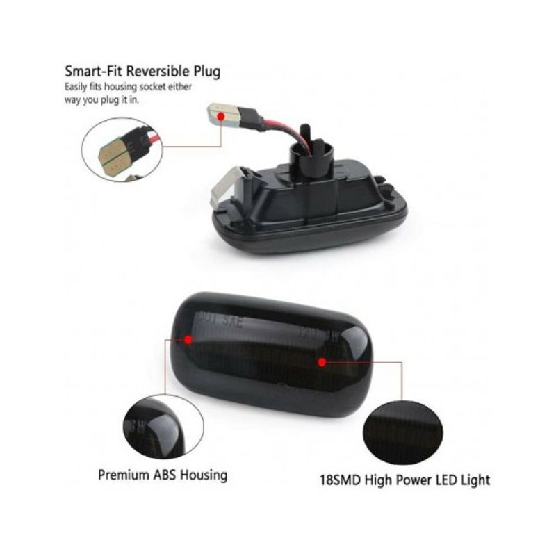 Auto si Moto - Piese auto si accesorii - Caroserie - Faruri, stopuri si proiectoare - Set 2 Semnalizari Aripa LED fumurii Dinamice Audi A2, A3, A4, A6, A8, TT, Allroad - Infinity.ro