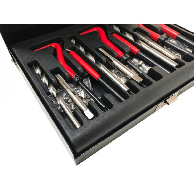 Casa si Gradina - Constructii - Scule de mana si unelte - Seturi scule - Kit profesional de reparare filete M6-M10 88 elemente VERKE V86229 - Infinity.ro
