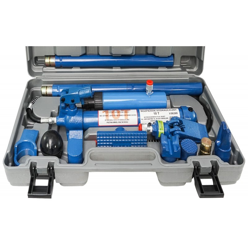 Auto si Moto - Reparatii si depanare - Scule auto - Scule si truse auto - Set trusa hidraulica indreptat caroserie 10T + accesorii VERKE V86368 - Infinity.ro