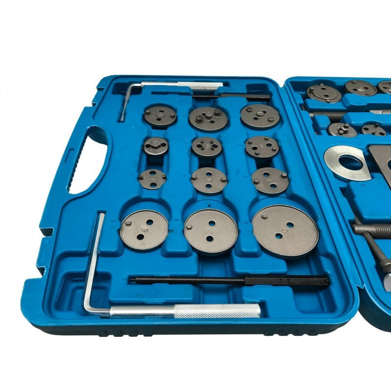 Auto si Moto - Reparatii si depanare - Scule auto - Echipamente de ridicare si sprijin - Presa etrier universala placute frana, 35 piese complexe VERKE V86205 - Infinity.ro