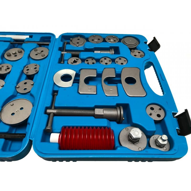 Auto si Moto - Reparatii si depanare - Scule auto - Echipamente de ridicare si sprijin - Presa etrier universala placute frana, 35 piese complexe VERKE V86205 - Infinity.ro