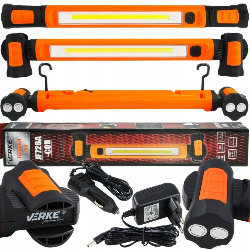 Casa si Gradina - Corpuri si surse de iluminat - Iluminat comercial si industrial - Proiectoare si lampi de lucru - Lampa led magnetica 10W cu acumulator LI-ION 2.6A VERKE V87525 - Infinity.ro