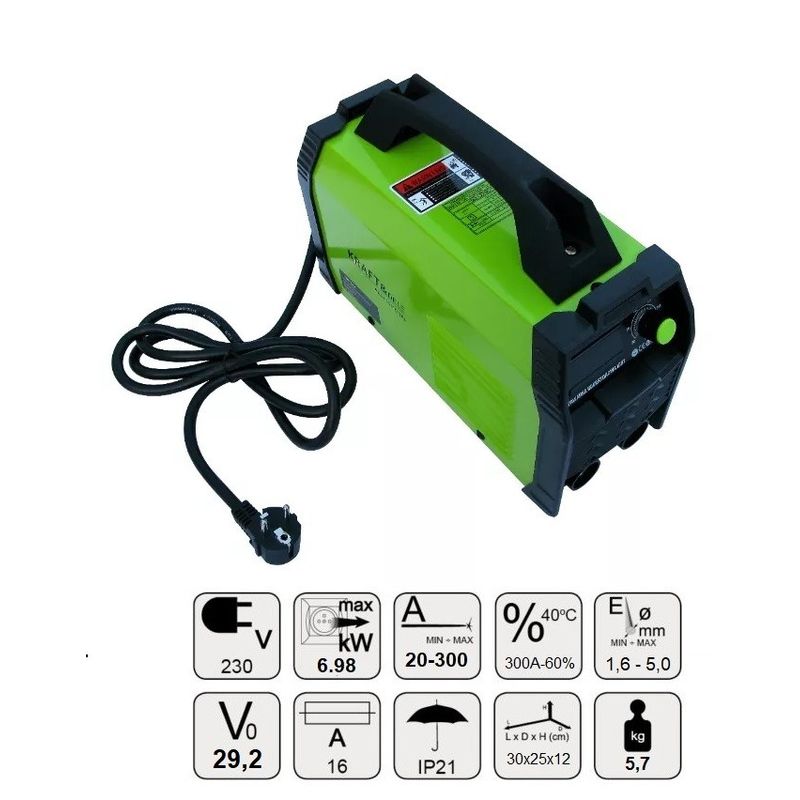Casa si Gradina - Constructii - Scule electrice si accesorii - Aparate de sudura - Aparat de sudura Invertor Afisaj electronic MMA 300A KraftDele KD1839 - Infinity.ro