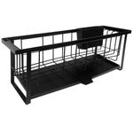Casa si Gradina - Bucatarie si vesela - Organizare si depozitare bucatarie - Scurgator vase - Raft scurgator vase, Quasar & Co.®, pentru spatii inguste, 3 carlige,  57,5 x 16,5 x 21 cm, metal, negru - Infinity.ro