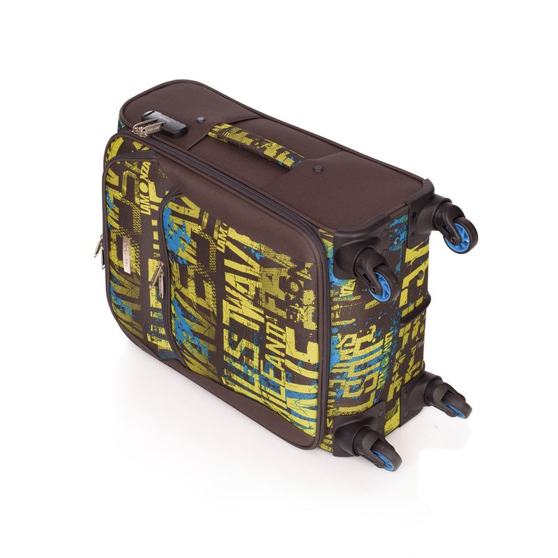 Sport si Outdoor - Articole de voiaj - Trolere - Troler Colage 55x36x22 cm, 2.3 kg, gri / galben - Infinity.ro