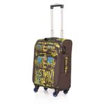 Sport si Outdoor - Articole de voiaj - Trolere - Troler Colage 55x36x22 cm, 2.3 kg, gri / galben - Infinity.ro