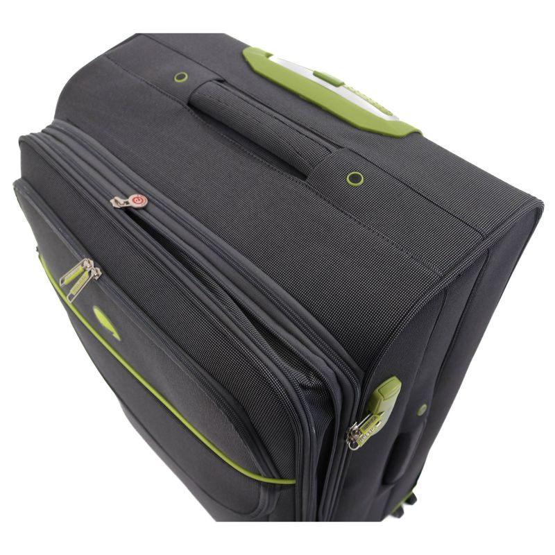 Sport si Outdoor - Articole de voiaj - Trolere - Troler Superlight, 78X47x29 cm, 3.6 kg, extensibil 30%, gri / verde - Infinity.ro