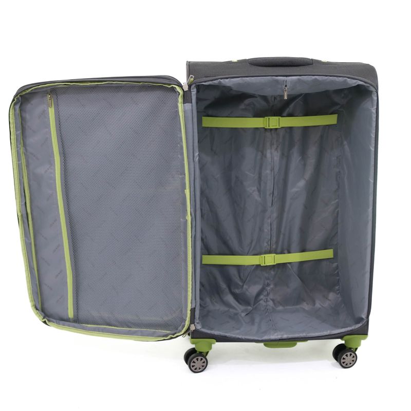 Sport si Outdoor - Articole de voiaj - Trolere - Troler Superlight, 78X47x29 cm, 3.6 kg, extensibil 30%, gri / verde - Infinity.ro