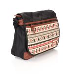 Fashion, accesorii si bijuterii - Femei - Accesorii femei - Genti si rucsacuri femei - Geanta umar Maya 36x12x29 cm, 300 gr, negru / maro - Infinity.ro