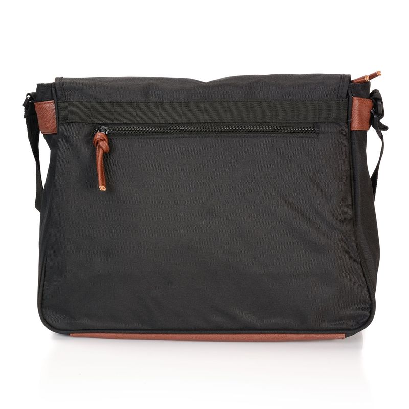 Fashion, accesorii si bijuterii - Femei - Accesorii femei - Genti si rucsacuri femei - Geanta umar Maya 36x12x29 cm, 300 gr, negru / maro - Infinity.ro