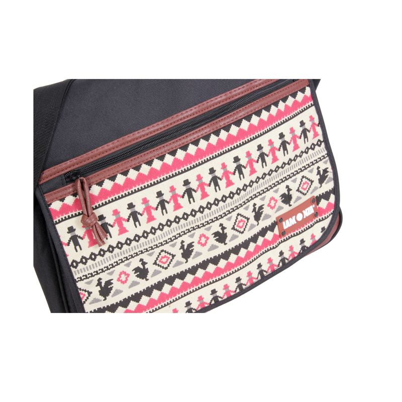 Fashion, accesorii si bijuterii - Femei - Accesorii femei - Genti si rucsacuri femei - Geanta umar Maya 36x12x29 cm, 300 gr, negru / maro - Infinity.ro