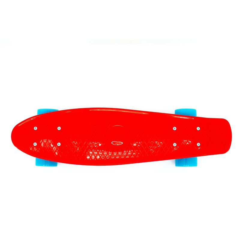 Sport si Outdoor - Role, trotinete si skateboard - Placi de rulat - Skateboard - Skateboard Maxtar Chase, rosu cu turcoaz, 57x15 cm - Infinity.ro