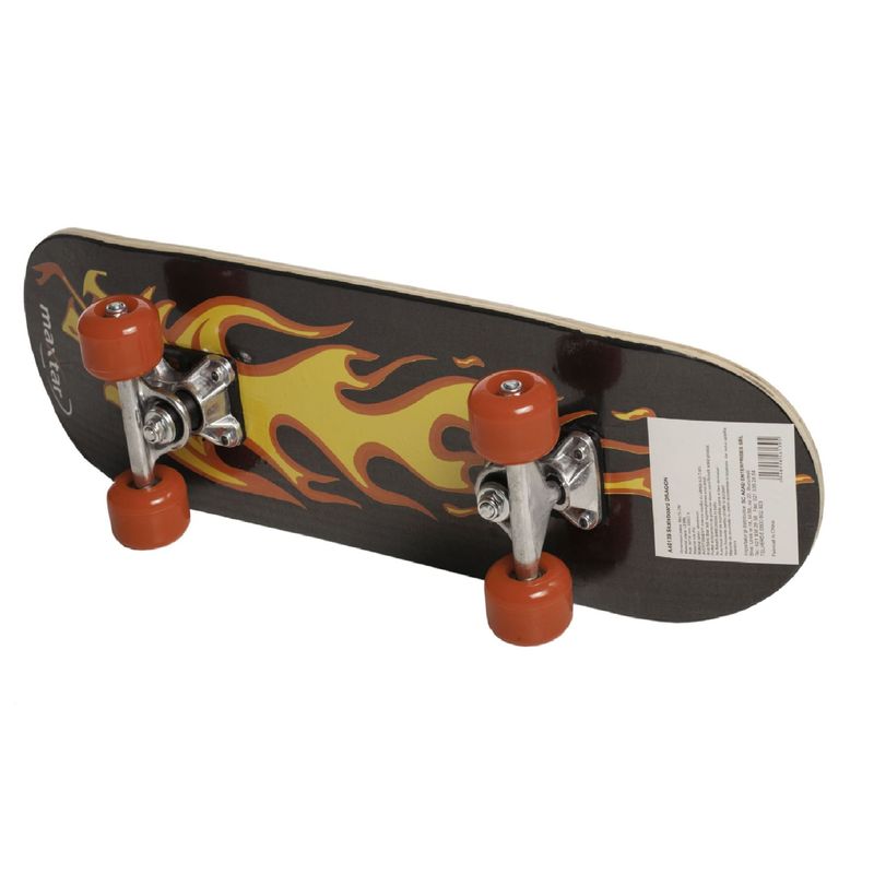 Sport si Outdoor - Role, trotinete si skateboard - Placi de rulat - Skateboard - Skateboard Maxtar, Negru/Galben, 56x15 cm - Infinity.ro