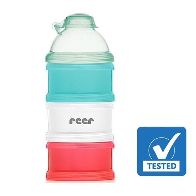 Jucarii, Copii si Bebe - Hrana si alaptare - Biberoane, suzete si accesorii hranire - Biberoane, tetine si accesorii - Recipient cu 3 compartimente pentru lapte praf REER 21012 - Infinity.ro