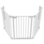 Casa si Gradina - Mobilier - Mobilier copii - Tarcuri copii - Tarc de siguranta modular cu 3 panouri, metal alb, Noma N94054 - Infinity.ro