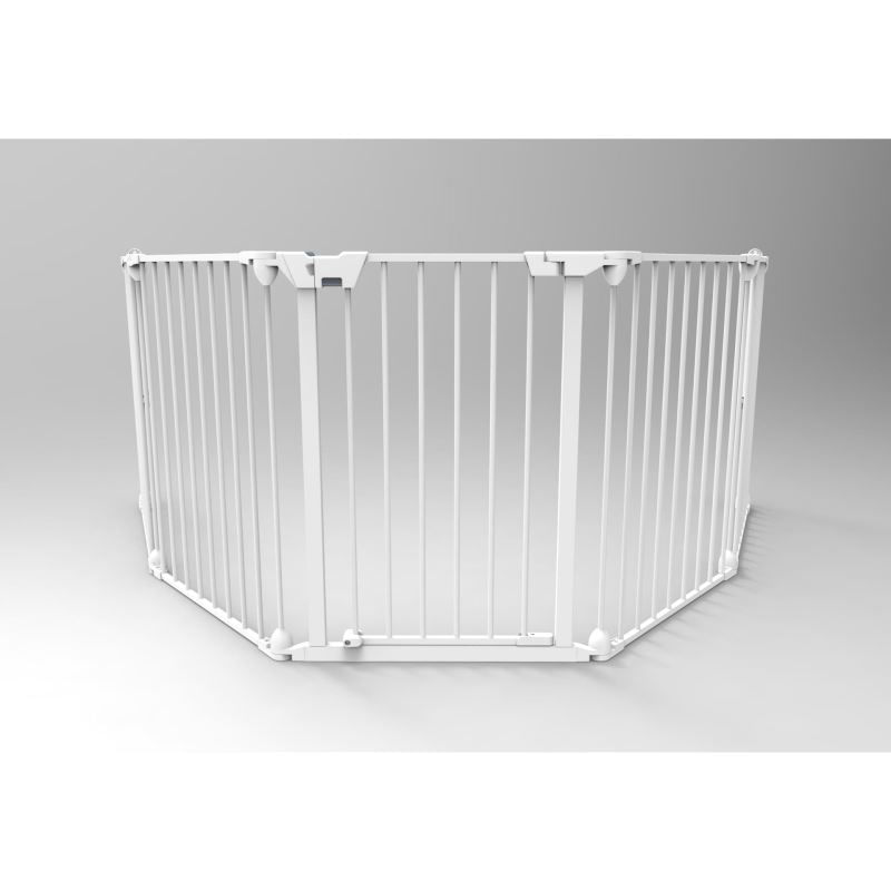 Casa si Gradina - Mobilier - Mobilier copii - Tarcuri copii - Tarc de siguranta modular cu 3 panouri, metal alb, Noma N94054 - Infinity.ro