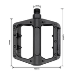 Sport si Outdoor/Ciclism/Piese pentru biciclete/Pedale biciclete - Set 2 Pedale Bicicleta din Aluminiu, Anti-alunecare, Rezistent la Apa si Praf, pentru MTB, BMX, Cursiera, Negru - Infinity.ro