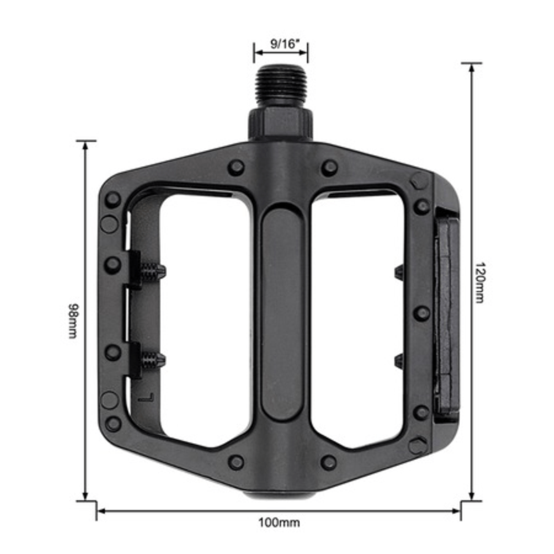 Sport si Outdoor/Ciclism/Piese pentru biciclete/Pedale biciclete - Set 2 Pedale Bicicleta din Aluminiu, Anti-alunecare, Rezistent la Apa si Praf, pentru MTB, BMX, Cursiera, Negru - Infinity.ro