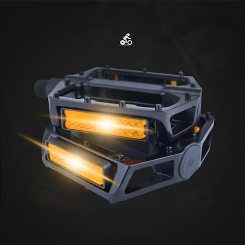 Sport si Outdoor/Ciclism/Piese pentru biciclete/Pedale biciclete - Set 2 Pedale Bicicleta din Aluminiu, Anti-alunecare, Rezistent la Apa si Praf, pentru MTB, BMX, Cursiera, Negru - Infinity.ro