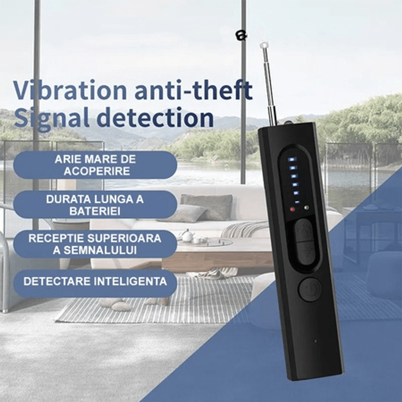 Casa si Gradina - Electrice - Smart Home - Accesorii control acces si supraveghere - Detector Profesional Anti Dispozitive de Spionaj, GPS, Camere, Microfoane Ascunse, Reportofoane, Frecventa RF 8000 MHz - Infinity.ro