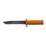 Casa si Gradina - Bucatarie si vesela - Vesela si tacamuri - Cutite si seturi de cutite - Cutit tactic de vanatoare IdeallStore®, Military Specialist, 10 cm, portocaliu, teaca cu lant inclusa - Infinity.ro
