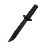 Casa si Gradina - Bucatarie si vesela - Vesela si tacamuri - Cutite si seturi de cutite - Cutit tactic de vanatoare IdeallStore®, Military Convoy, 10 cm, negru, teaca cu lant inclusa - Infinity.ro