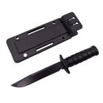 Casa si Gradina - Bucatarie si vesela - Vesela si tacamuri - Cutite si seturi de cutite - Cutit tactic de vanatoare IdeallStore®, Military Convoy, 10 cm, negru, teaca cu lant inclusa - Infinity.ro