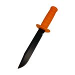 Casa si Gradina/Bucatarie si vesela/Vesela si tacamuri/Cutite si seturi de cutite - Cutit tactic de vanatoare IdeallStore®, Military Convoy, 10 cm, portocaliu, teaca cu lant inclusa - Infinity.ro