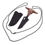 Casa si Gradina - Bucatarie si vesela - Vesela si tacamuri - Cutite si seturi de cutite - Cutit tactic de vanatoare IdeallStore®, Death Spike, 9.5 cm, negru, teaca cu lant inclusa - Infinity.ro