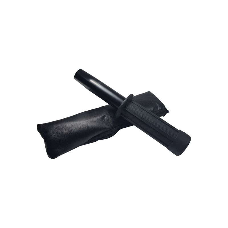 Sport si Outdoor - Sporturi de contact - Produse autoaparare - Set baston telescopic flexibil negru maner tip tonfa 47 cm +  box negru 0.5 cm grosime - Infinity.ro