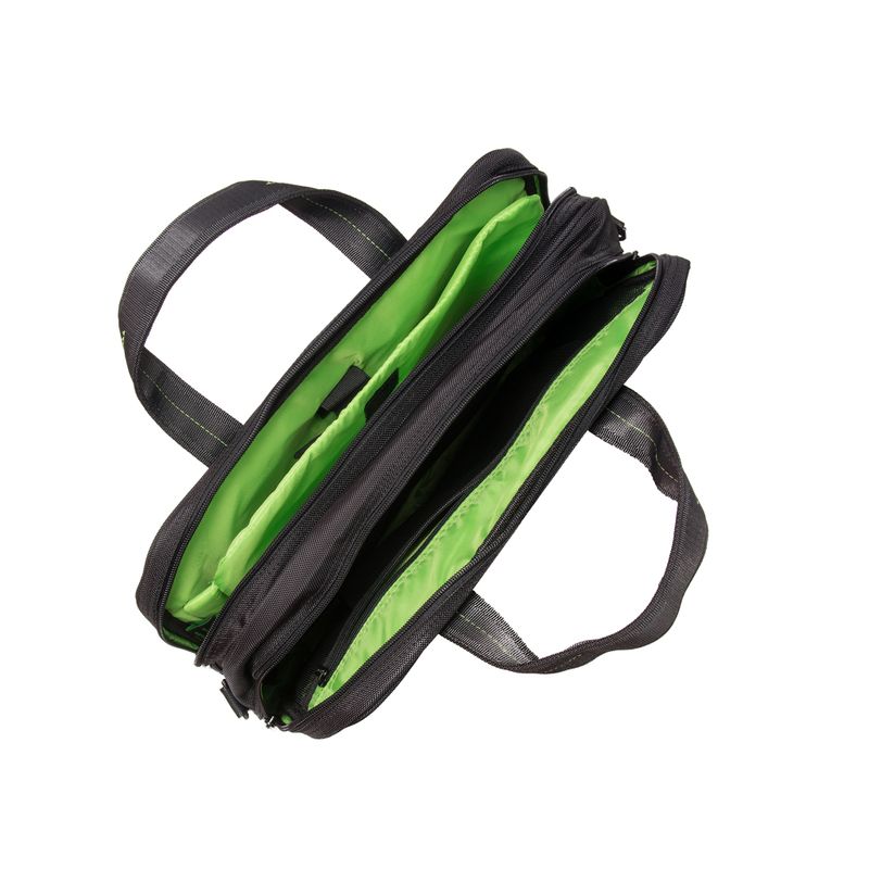 Laptop, Telefoane si Tablete - Laptopuri si accesorii - Accesorii Laptop - Genti laptop - Geanta laptop 15 inch Crest 41x31x12 cm, negru / verde - Infinity.ro