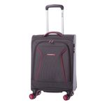 Sport si Outdoor - Articole de voiaj - Trolere - Troler Cruise 55x36x22 cm, 2.35 kg, gri / rosu - Infinity.ro