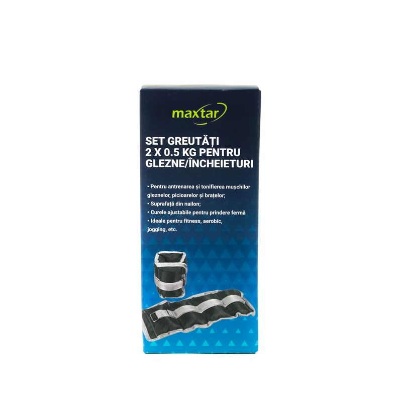 Sport si Outdoor - Accesorii si echipamente sportive - Alte accesorii sportive - Set MAXTAR, greutati pentru glezna si incheietura, 2x 0.5 KG - Infinity.ro