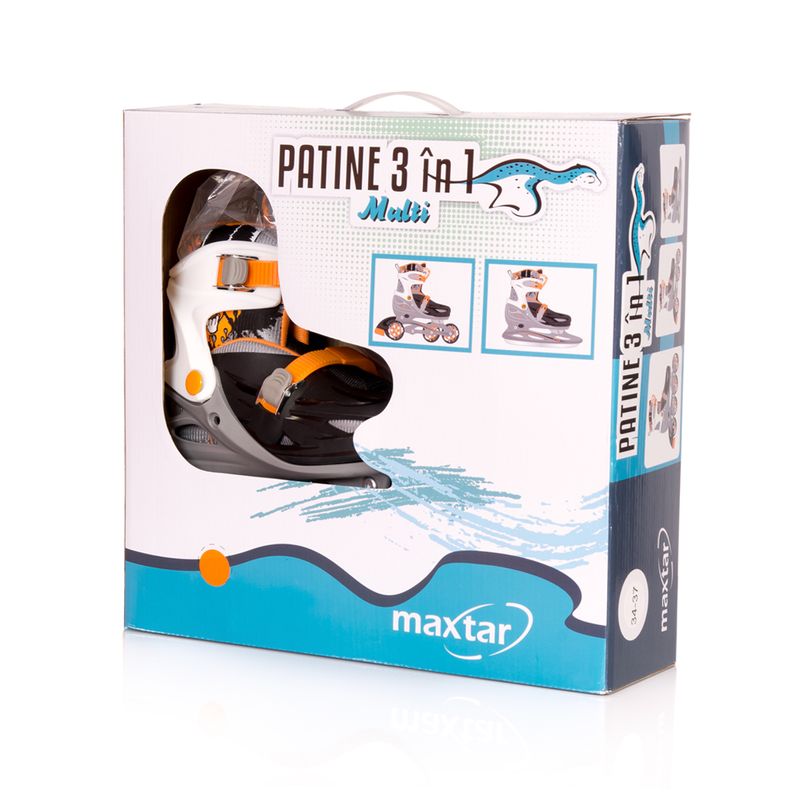Sport si Outdoor - Role, trotinete si skateboard - Role copii - Role/Patine reglabile Maxtar 30-33 Gri/Negru - Infinity.ro