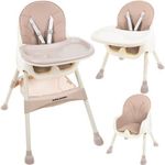 Casa si Gradina - Mobilier - Scaune si fotolii - Scaune - Scaun de masa pentru bebelusi, 3 in 1, roz, max 20 kg, 60x75x92 cm, Kruzzel - Infinity.ro