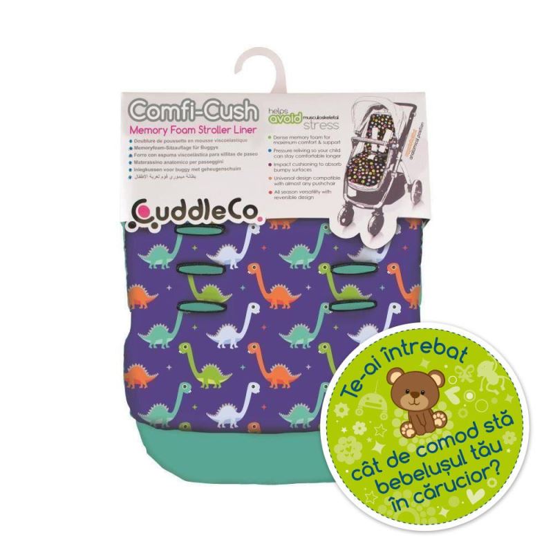 Jucarii, Copii si Bebe - Carucioare si articole de transport - Accesorii transport copii - Saltea carucior Comfi-Cush Dinosaur Fun, 842650 - Infinity.ro