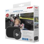 Jucarii, Copii si Bebe - Carucioare si articole de transport - Accesorii transport copii - Set 2 parasolare auto cu lipire fara ventuze TravelKid Sun Pure Reer 86121 - Infinity.ro