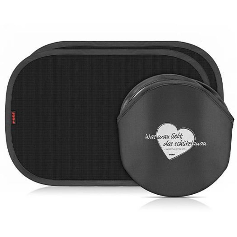 Jucarii, Copii si Bebe - Carucioare si articole de transport - Accesorii transport copii - Set 2 parasolare auto cu lipire fara ventuze TravelKid Sun Pure Reer 86121 - Infinity.ro