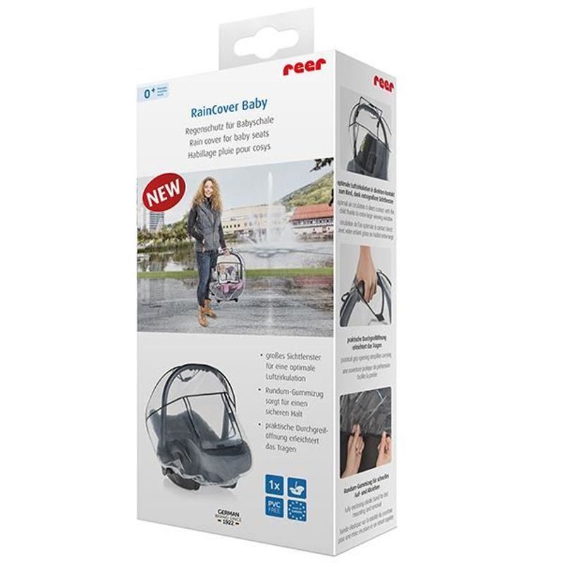 Jucarii, Copii si Bebe - Carucioare si articole de transport - Accesorii transport copii - Protectie de ploaie pentru scoica RainCover Baby REER 70538 - Infinity.ro