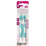 Jucarii, Copii si Bebe - Igiena si ingrijire - Articole igiena dentara copii - Set de start pentru ingrijire dentara la bebelusi, 2 periute, peri din cauciuc moale, 4+ luni, nip 37086 - Infinity.ro