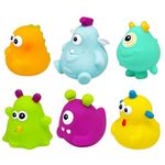 Jucarii, Copii si Bebe - Igiena si ingrijire - Baia bebelusului - Cadite bebe si accesorii baie - Set 6 jucarii de baie Monstruleti ESCABBO 37028 - Infinity.ro