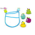 Jucarii, Copii si Bebe - Igiena si ingrijire - Baia bebelusului - Cadite bebe si accesorii baie - Set saculet cu 4 jucarii de baie Monstruleti ESCABBO 37027 - Infinity.ro