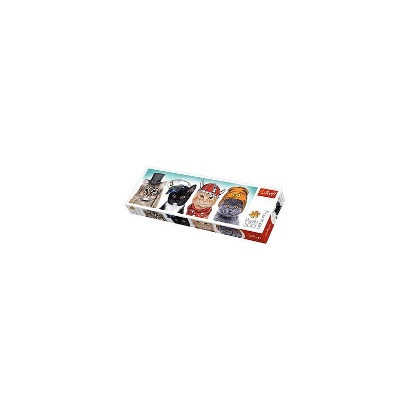 Jucarii, Copii si Bebe - Jucarii si jocuri - Jocuri si puzzle - Puzzle - Puzzle panoramic Trefl - Fluffy crew, 500 piese - Infinity.ro