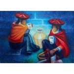 Jucarii, Copii si Bebe - Jucarii si jocuri - Jocuri si puzzle - Puzzle - Puzzle 1000 piese - Toffoli Louis: Les Marchandes (Perou), 1975 - Infinity.ro